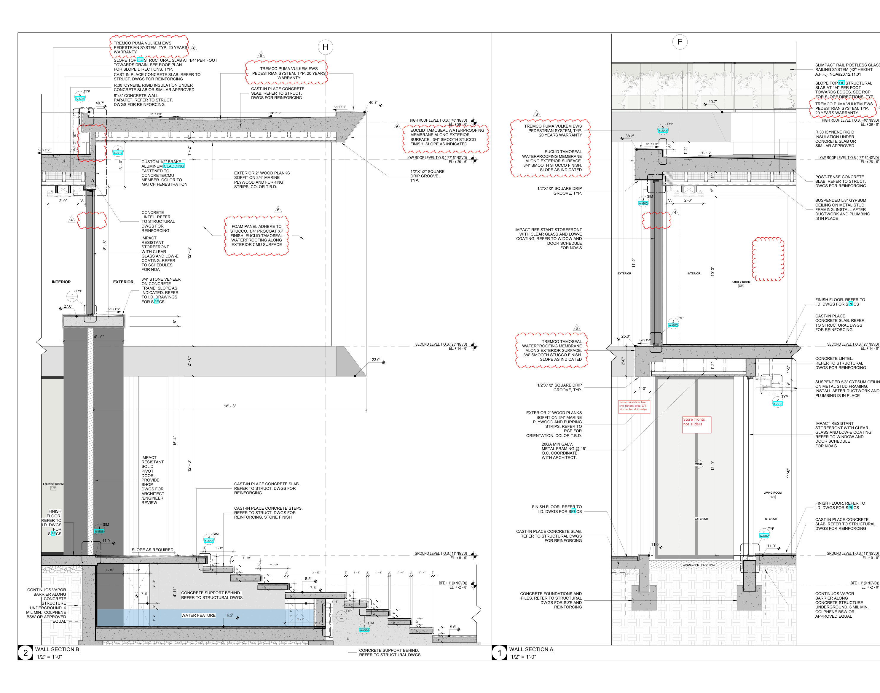 Wall sections